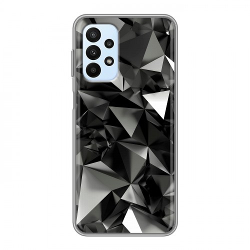 Дизайнерский силиконовый чехол для Samsung Galaxy A23 Черные кристаллы