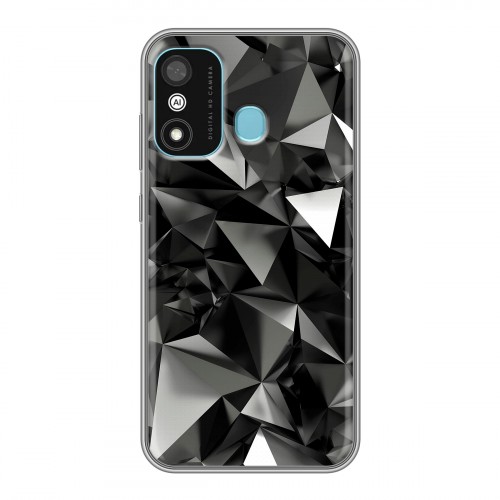 Дизайнерский силиконовый чехол для Itel A27 Черные кристаллы