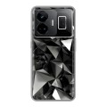 Дизайнерский силиконовый с усиленными углами чехол для Realme GT3 Черные кристаллы