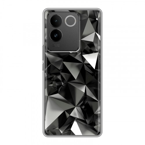 Дизайнерский силиконовый чехол для Vivo S17e Черные кристаллы