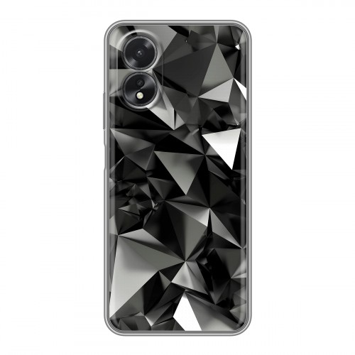 Дизайнерский пластиковый чехол для OPPO A38 4G Черные кристаллы
