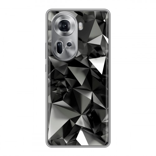 Дизайнерский силиконовый чехол для OPPO Reno 11 Черные кристаллы