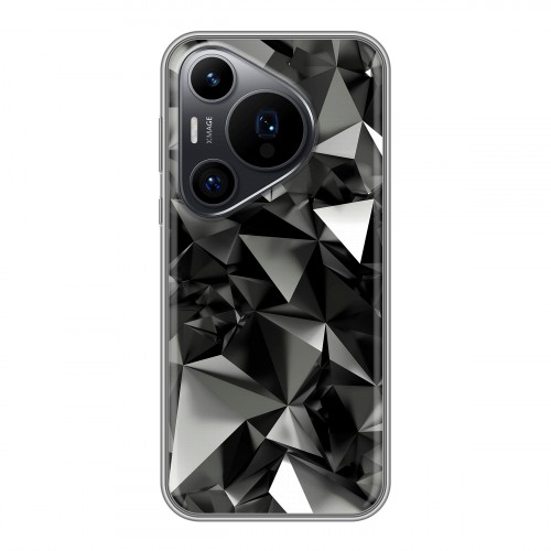 Дизайнерский силиконовый чехол для Huawei Pura 70 Pro Черные кристаллы
