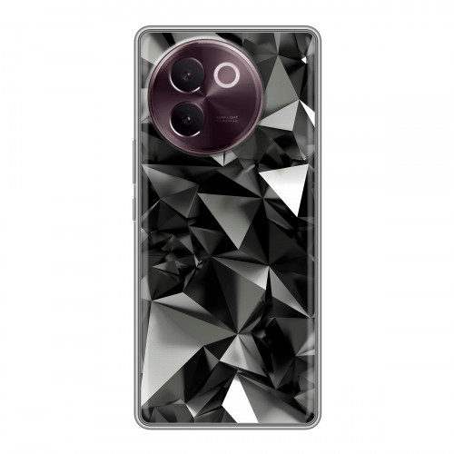 Дизайнерский силиконовый чехол для Vivo V30e Черные кристаллы