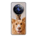 Дизайнерский силиконовый чехол для Realme 12 Plus 5G Собака и котенок