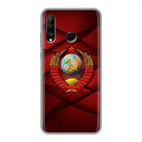 Дизайнерский силиконовый чехол для Huawei P30 Lite Герб СССР