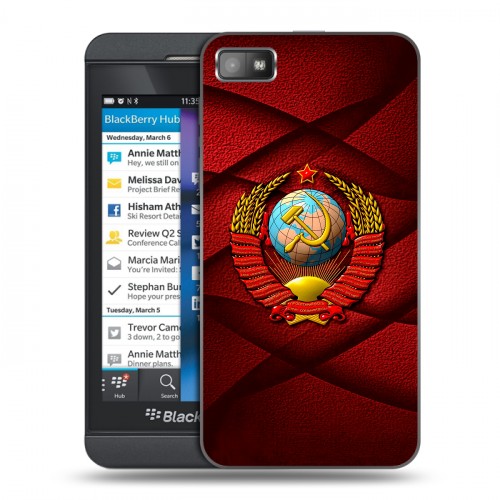 Дизайнерский пластиковый чехол для BlackBerry Z10 Герб СССР