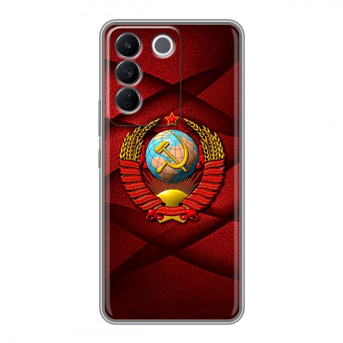 Дизайнерский силиконовый с усиленными углами чехол для Vivo V27e Герб СССР