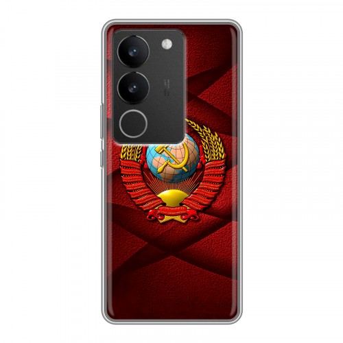 Дизайнерский силиконовый с усиленными углами чехол для Vivo V29 Герб СССР
