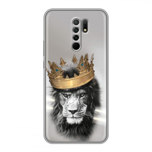 Дизайнерский силиконовый чехол для Xiaomi RedMi 9 Лев с короной
