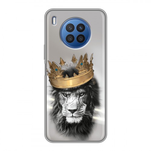 Дизайнерский силиконовый чехол для Huawei Nova 8i Лев с короной