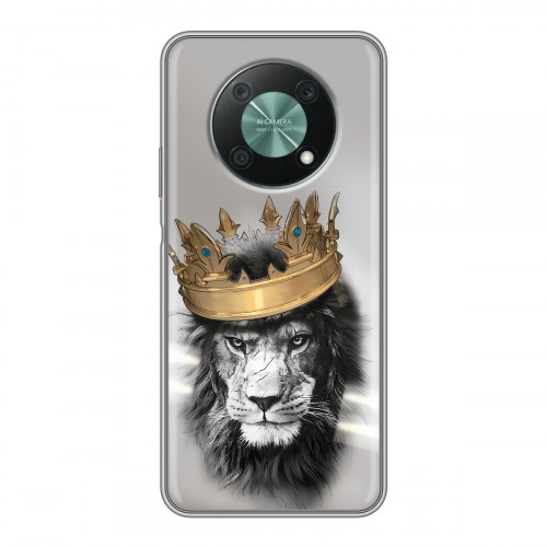Дизайнерский силиконовый чехол для Huawei Nova Y90 Лев с короной
