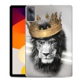 Дизайнерский силиконовый чехол для Xiaomi RedMi Pad SE Лев с короной