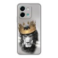 Дизайнерский силиконовый чехол для Vivo Y28 Лев с короной