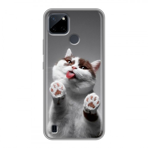 Дизайнерский силиконовый чехол для Realme C21Y Коты