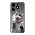Дизайнерский силиконовый с усиленными углами чехол для Tecno Spark 10 Коты