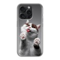 Дизайнерский силиконовый чехол для Iphone 15 Pro Коты