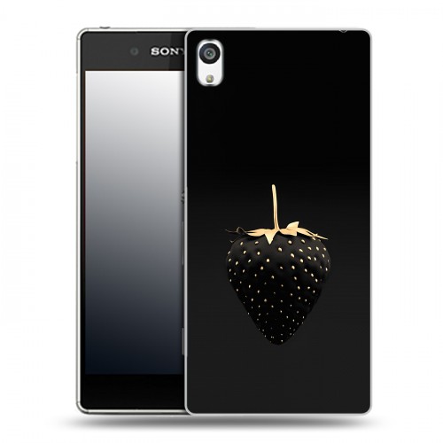 Дизайнерский пластиковый чехол для Sony Xperia E5 Черная клубника