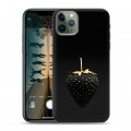 Дизайнерский силиконовый чехол для Iphone 11 Pro Черная клубника