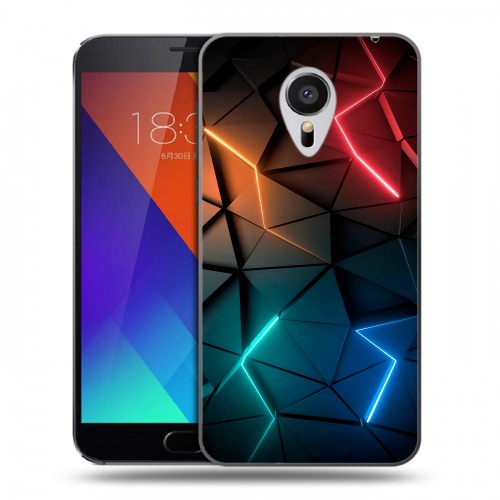 Дизайнерский пластиковый чехол для Meizu MX5 Абстракция неон