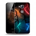 Дизайнерский пластиковый чехол для Huawei G8 Абстракция неон