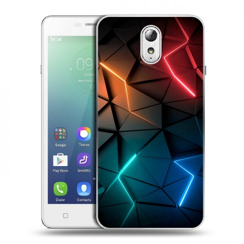 Дизайнерский силиконовый чехол для Lenovo Vibe P1m Абстракция неон