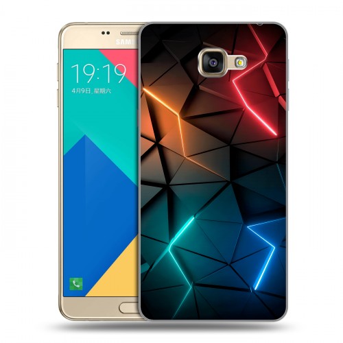 Дизайнерский силиконовый чехол для Samsung Galaxy A9 Абстракция неон