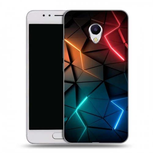 Дизайнерский пластиковый чехол для Meizu M5s Абстракция неон