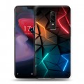 Дизайнерский пластиковый чехол для OnePlus 6 Абстракция неон