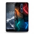Дизайнерский пластиковый чехол для Nokia 5.1 Абстракция неон