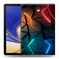 Дизайнерский силиконовый чехол для Samsung Galaxy Tab S4 Абстракция неон