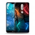 Дизайнерский пластиковый чехол для Nokia 7.1 Абстракция неон