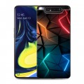 Дизайнерский пластиковый чехол для Samsung Galaxy A80 Абстракция неон