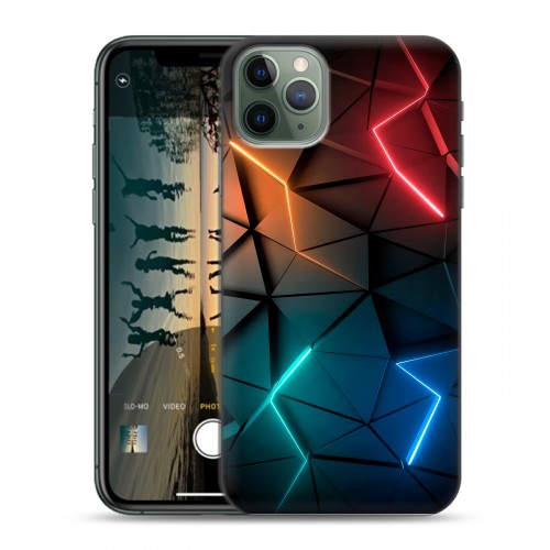 Дизайнерский силиконовый чехол для Iphone 11 Pro Абстракция неон