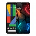 Дизайнерский пластиковый чехол для Google Pixel 4 Абстракция неон