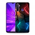 Дизайнерский силиконовый чехол для Realme 5 Абстракция неон