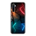 Дизайнерский силиконовый с усиленными углами чехол для Realme 6 Абстракция неон