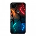 Дизайнерский пластиковый чехол для Google Pixel 4a Абстракция неон