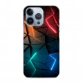 Дизайнерский силиконовый чехол для Iphone 13 Pro Абстракция неон