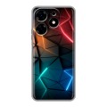 Дизайнерский силиконовый с усиленными углами чехол для Tecno Spark 10 Абстракция неон