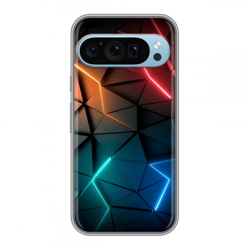 Дизайнерский силиконовый чехол для Google Pixel 9 Абстракция неон