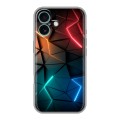 Дизайнерский силиконовый чехол для Iphone 16 Plus Абстракция неон