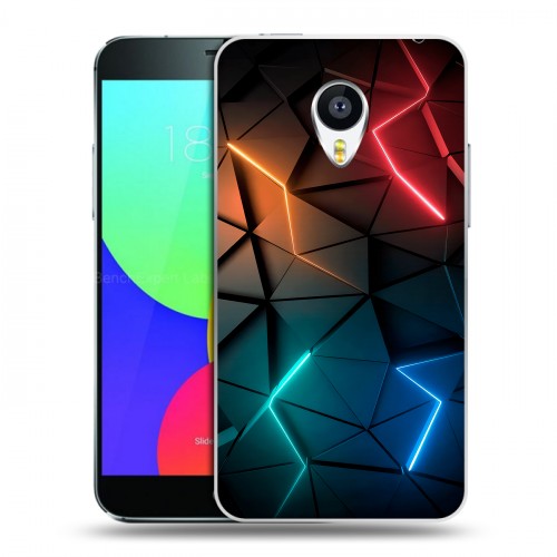 Дизайнерский пластиковый чехол для Meizu MX4 Абстракция неон