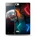 Дизайнерский пластиковый чехол для Lenovo Vibe X2 Абстракция неон