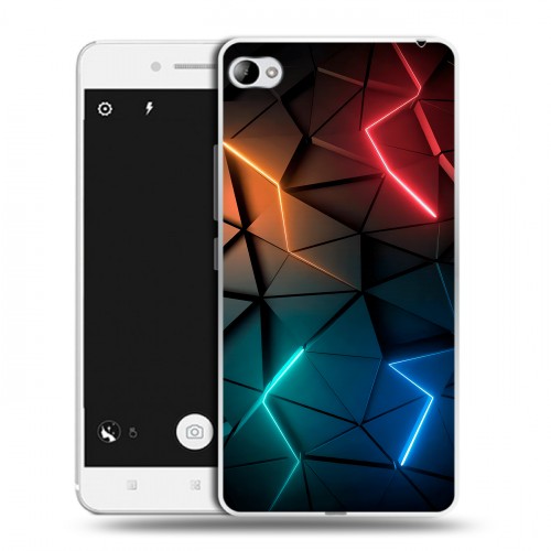 Дизайнерский пластиковый чехол для Lenovo S90 Абстракция неон