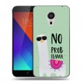 Дизайнерский пластиковый чехол для Meizu MX5 Лама