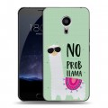 Дизайнерский пластиковый чехол для Meizu Pro 5 Лама