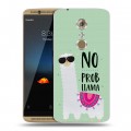 Дизайнерский пластиковый чехол для ZTE Axon 7 Лама