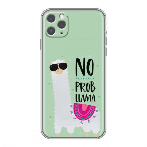 Дизайнерский силиконовый чехол для Iphone 11 Pro Лама