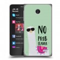 Дизайнерский пластиковый чехол для Nokia X Лама